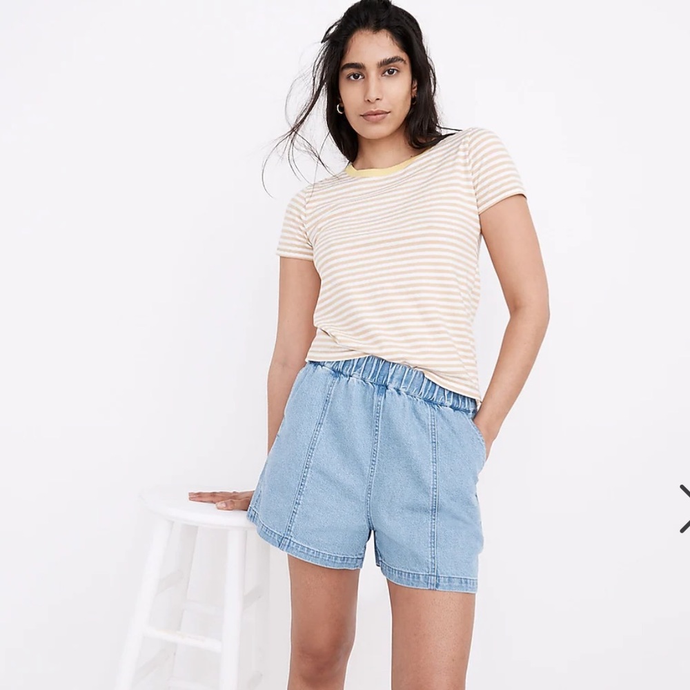Madewell denim easy pull-on shorts in rathmore wash